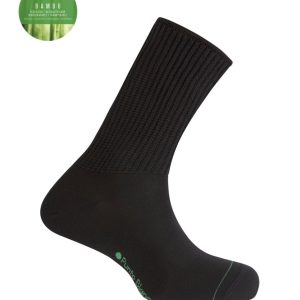 Calcetines de Bambú y Viscosa Con Puño Canalé de Punto Blanco. 74981