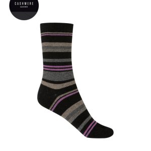 Calcetines de Mujer de Cashmere / Lana – Listado de Punto Blanco. 75556