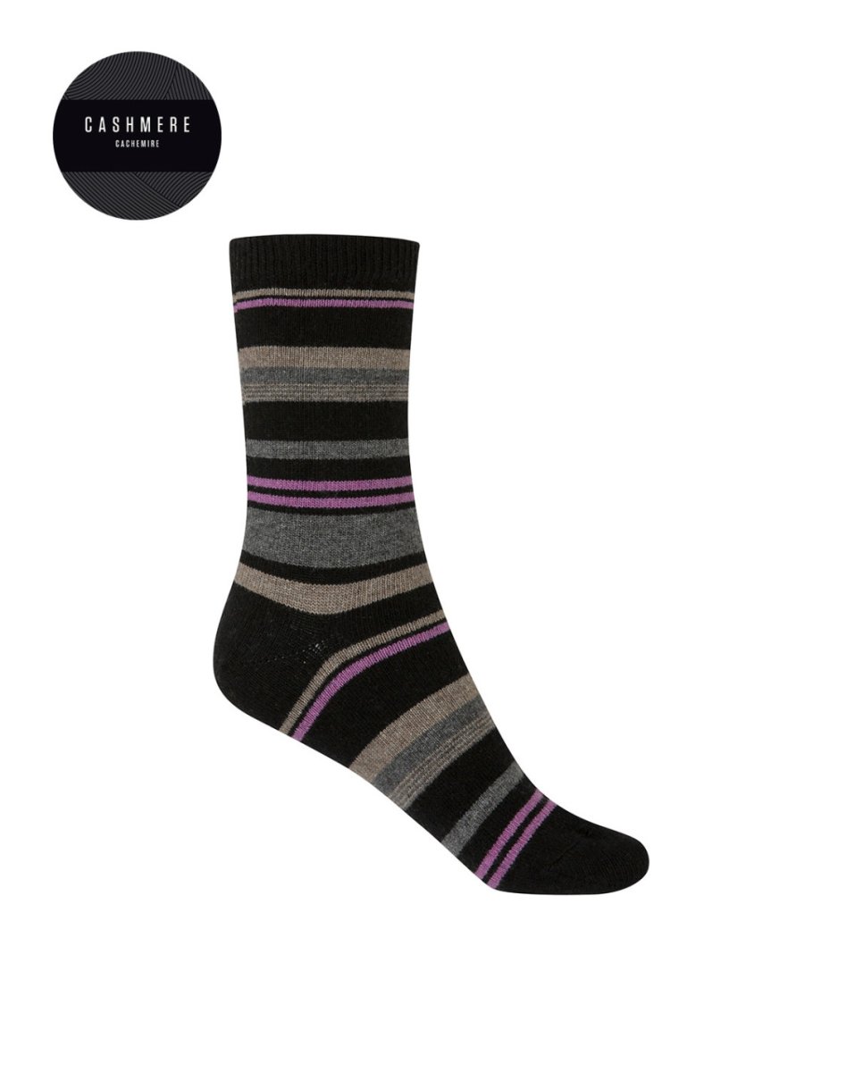 Calcetines de Mujer de Cashmere / Lana – Listado de Punto Blanco. 75556