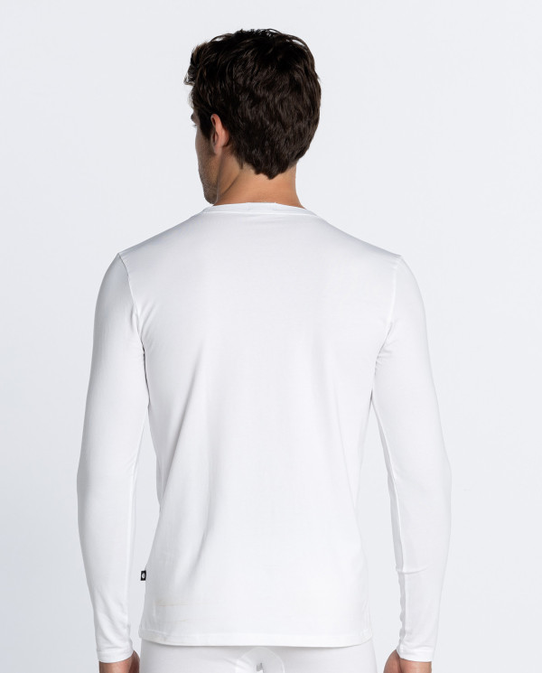 Camiseta Basix Manga Larga Punto Blanco. 53385 - Imagen 6