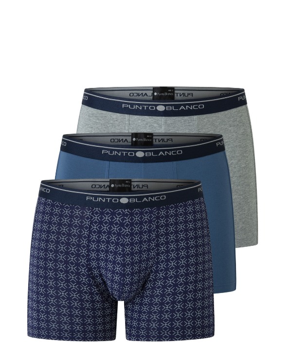Pack de 3 Bóxers de Hombre de Algodón Elástico Punto Blanco Basix 53438 - Imagen 3