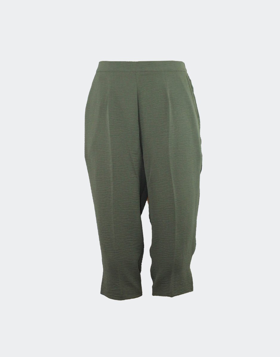 Pantalón pirata mujer tela vaporosa con goma detrás de cintura con bolsillos - Imagen 4