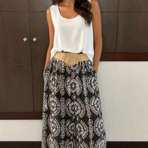 Pantalón Estampado C/ Cinturón