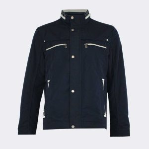 Parka hombre sport con detalles a contraste en bolsillos y cuello