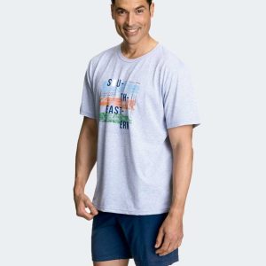 Pijama CORTO hombre punto  dibujo ‘SOU-TH-EAST-ERN’