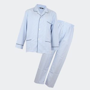 Pijama tela hombre cuadros azules
