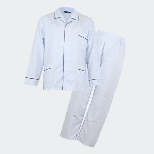 pijama hombre tela rayas azules