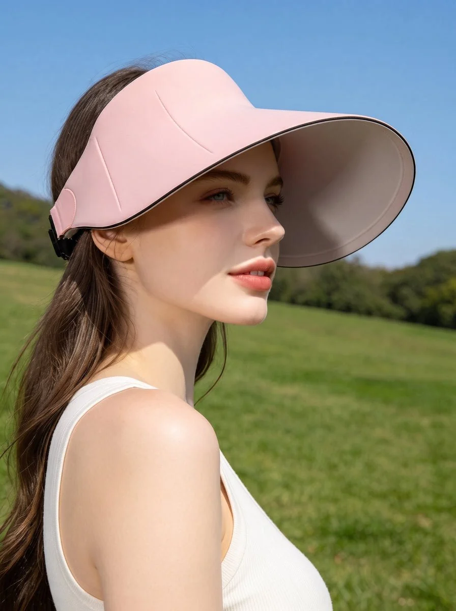 Seamless Foldable Visor Sun Hat UPF50+ - Imagen 3