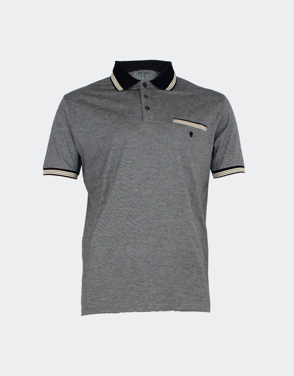 Polo hombre punto MANGA CORTA semiliso ‘vigoré’ con detalle de rallas en cuello y bolsillo - Imagen 2