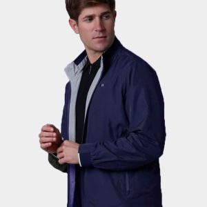 Cazadora hombre VERANO con cremallera, cuello mao y bolsillos REVERSIBLE
