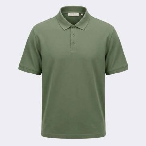 Polo manga corta hombre sin bolsillo de tejido super fresco en color liso