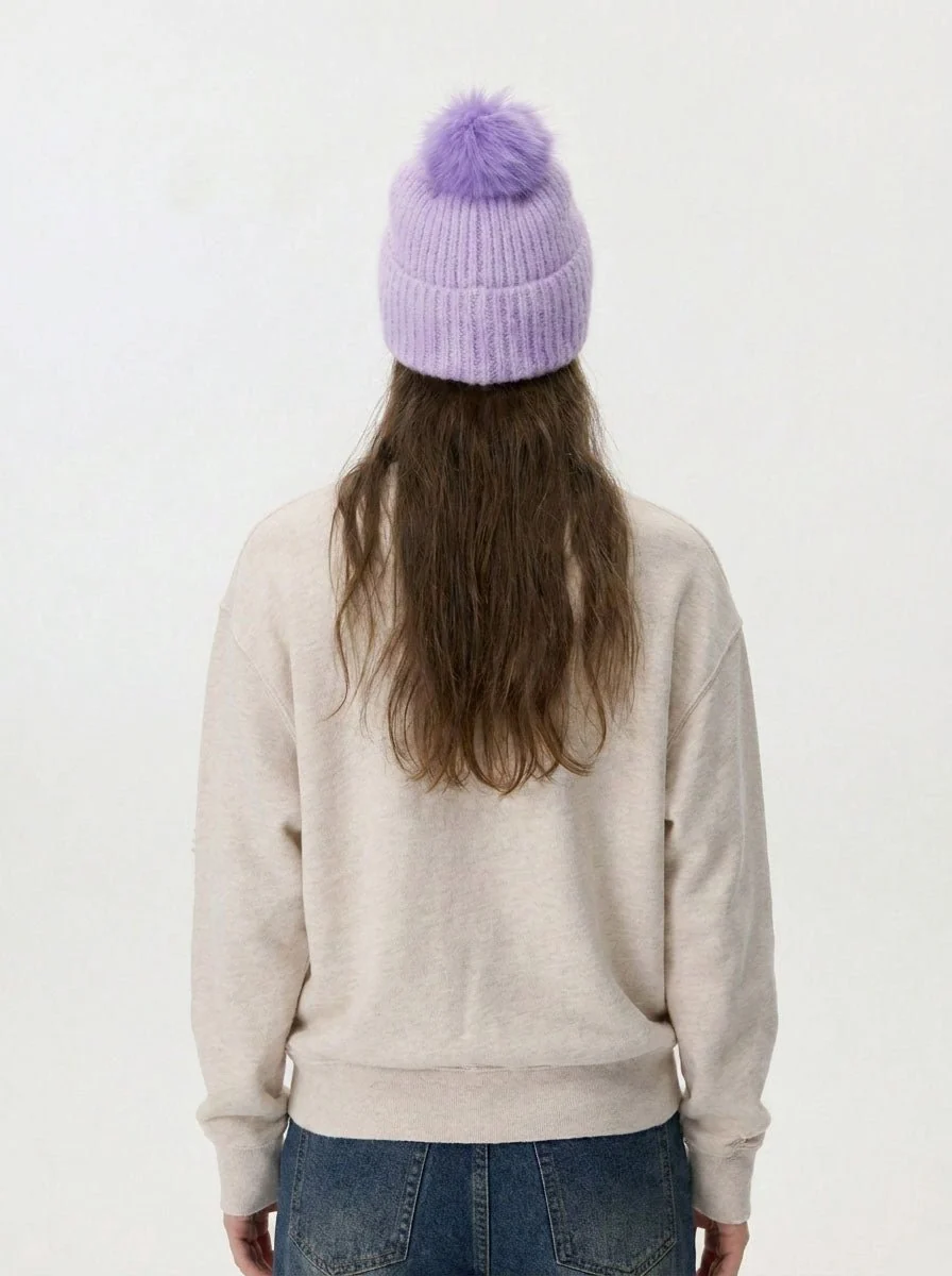 Women Cashmere Blend Pom Knit Beanie Hat - Imagen 3
