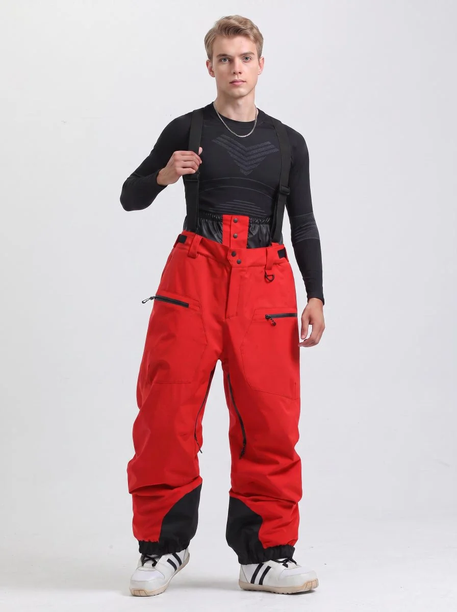Men's Waterproof Snowboard Bib Pants - Imagen 3