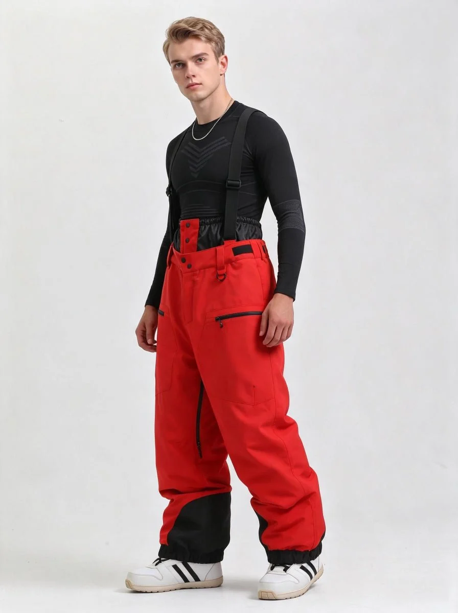 Men's Waterproof Snowboard Bib Pants - Imagen 4