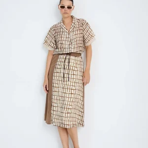 Falda Patchwork Marrón SKATIE