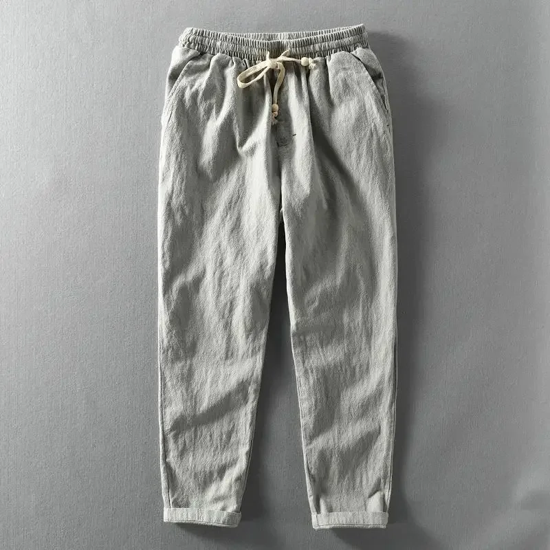 Pantalones Daniel de algodón y lino - Imagen 4