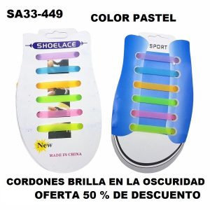 SA33-449 CORDONES GOMA FLUO COLOR