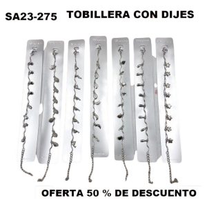 SA23-275 TOBILLERA  DIJE PLATEADA