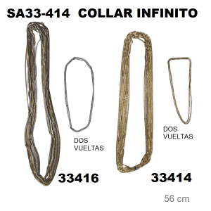 SA33-414 SA33-416 COLLAR LARGO DORADO PLATA COBRE METAL