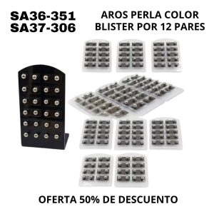 SA36-351-37-306 AROS BOLITAS METAL SIMIL ACERO