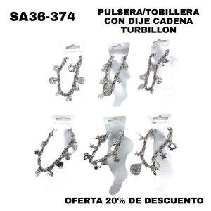 SA36-374 PULSERA CON DIJES CADENA TURBILLON