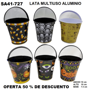 SA41-727 MACETAS DE METAL ESTAMPADAS GRANDES