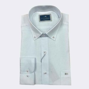 Camisa tela fina manga larga hombre blanca