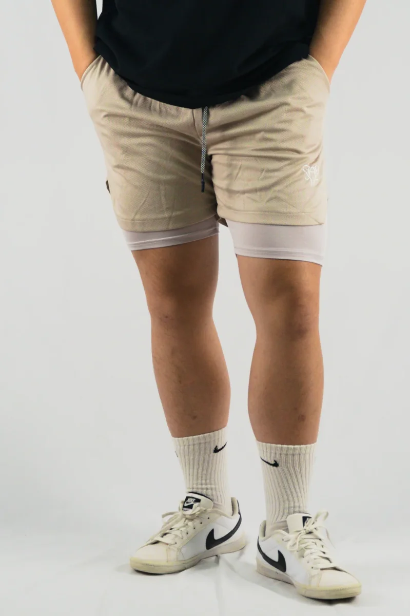Duomode Shorts 2 en 1 Beige - Imagen 2