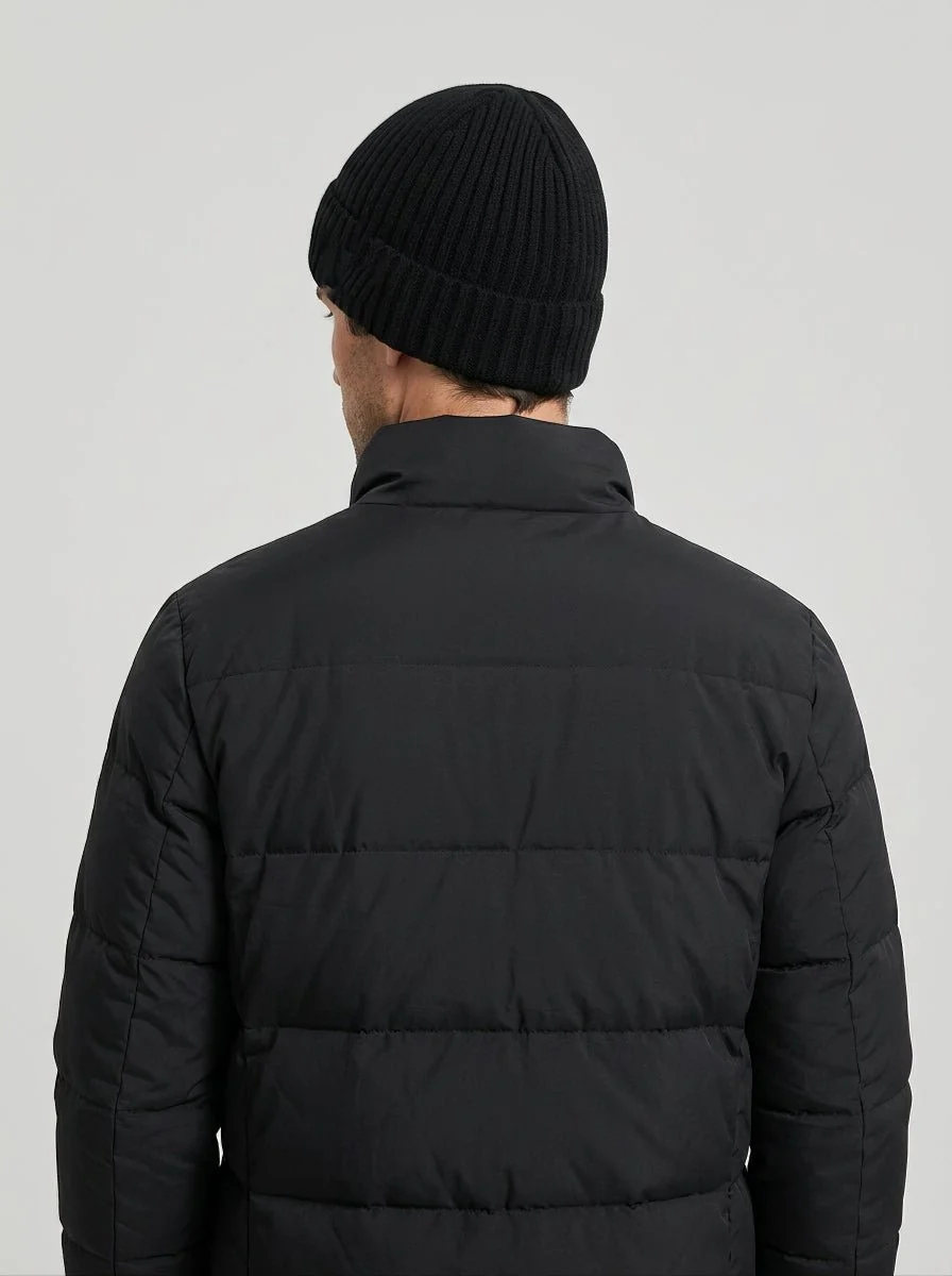 Men Rib Knit Beanie Hat - Imagen 4