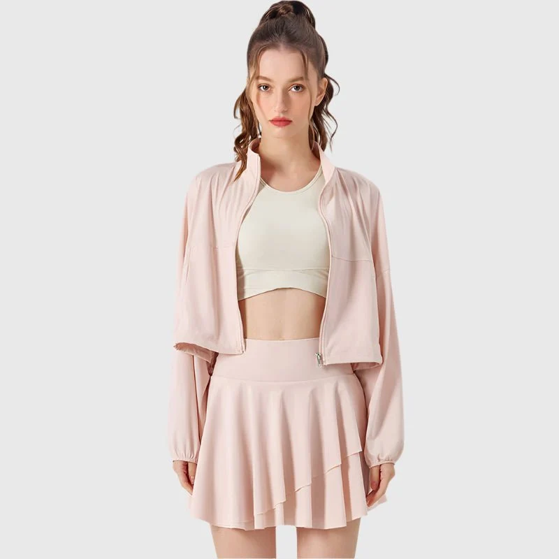 Stand Collar UPF50+ Crop Sport Jacket