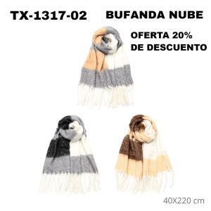 TX-1317-02 PASHMINA LANILLA  40×200 cm