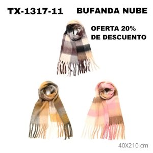 TX-1317-11 BUFANDA NUBE 40×210 cm