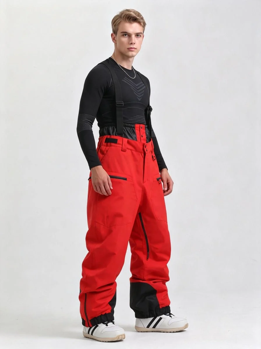 Men's Waterproof Snowboard Bib Pants - Imagen 5