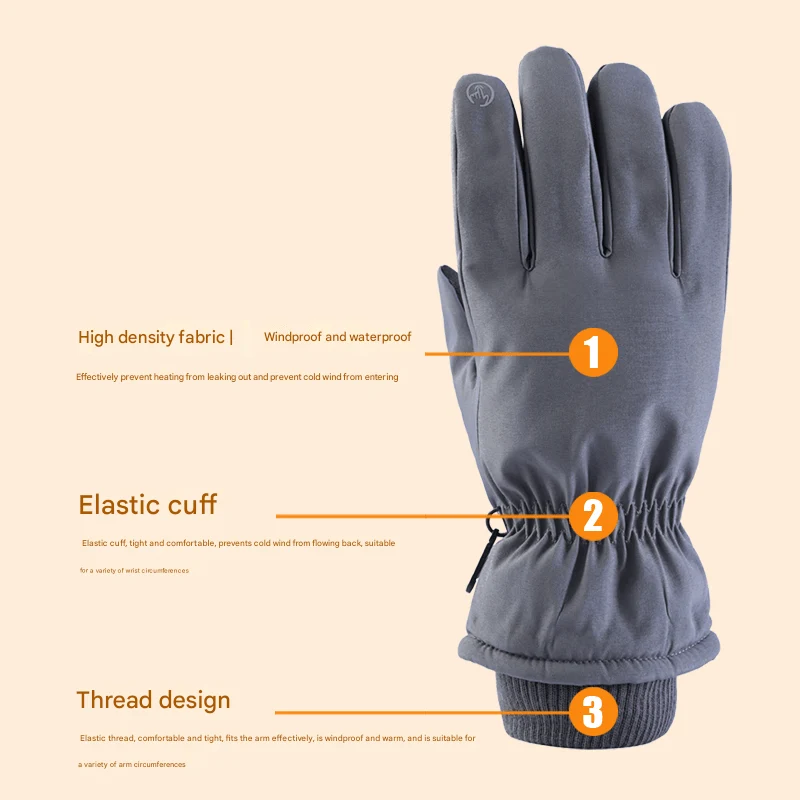 Anti-Slip Touch Screen Winter Gloves - Imagen 8