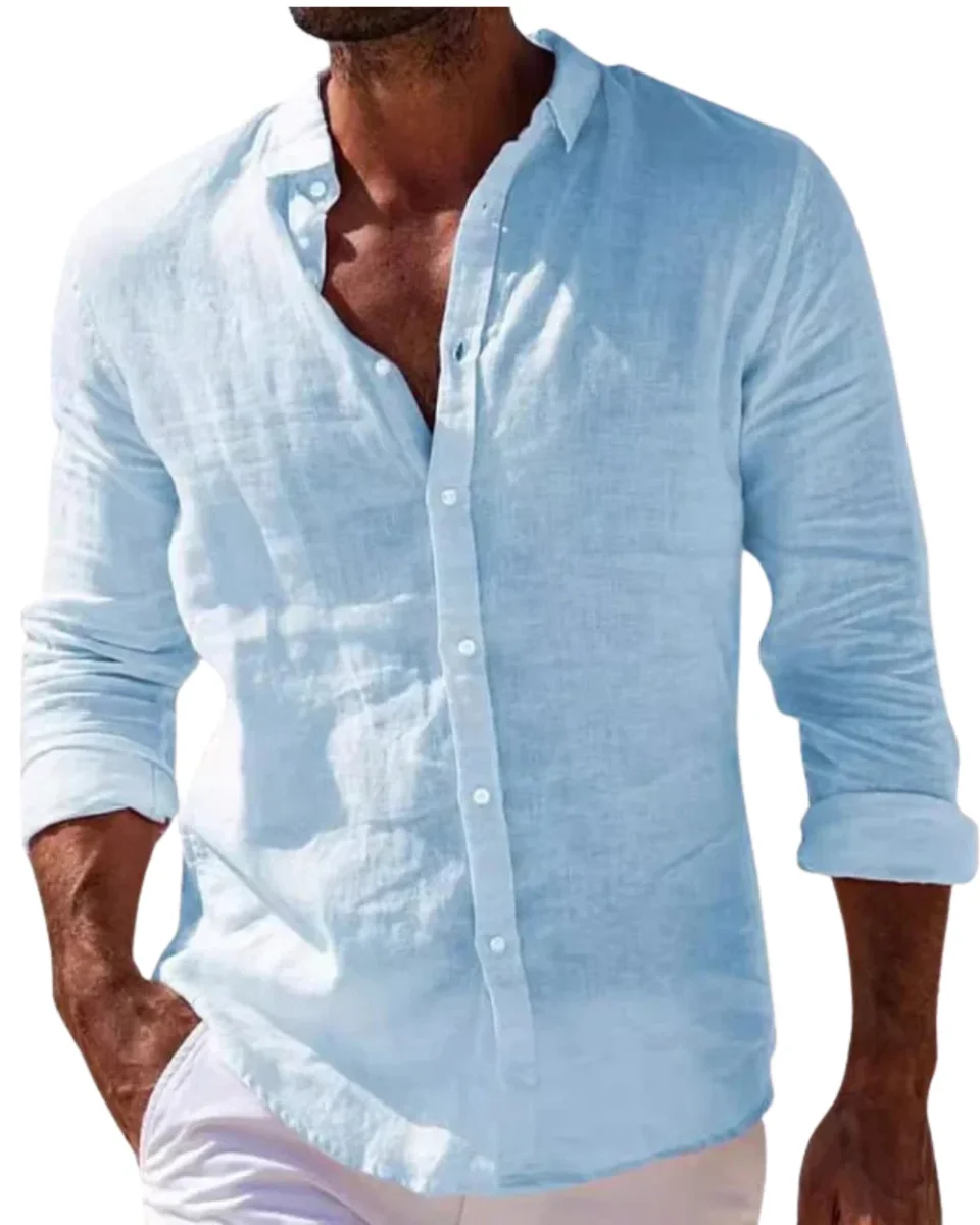 Elegante camisa de lino - Imagen 5