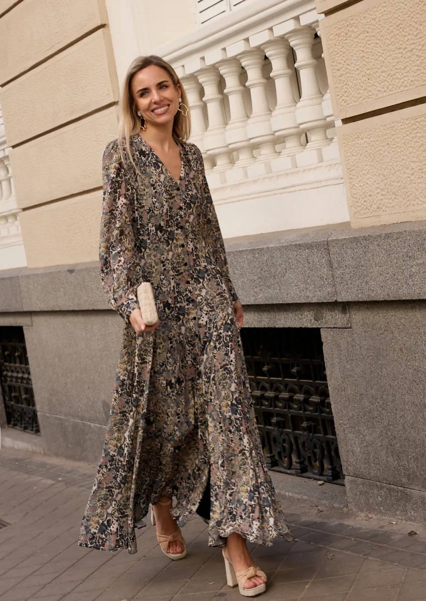 Vestido Maxime kaki - Imagen 4