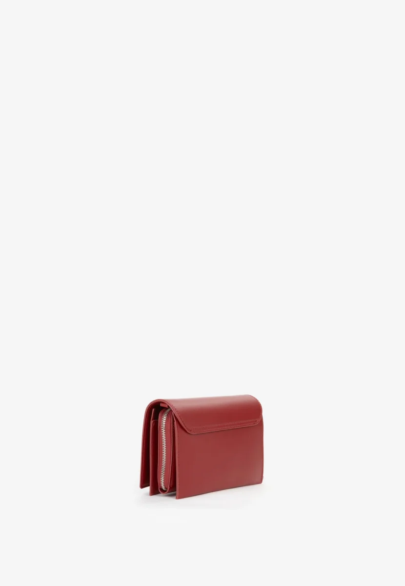 BOLSO VALENTINO EMBER MONEDERO INTEGRADO ROJO OSCURO - Imagen 3