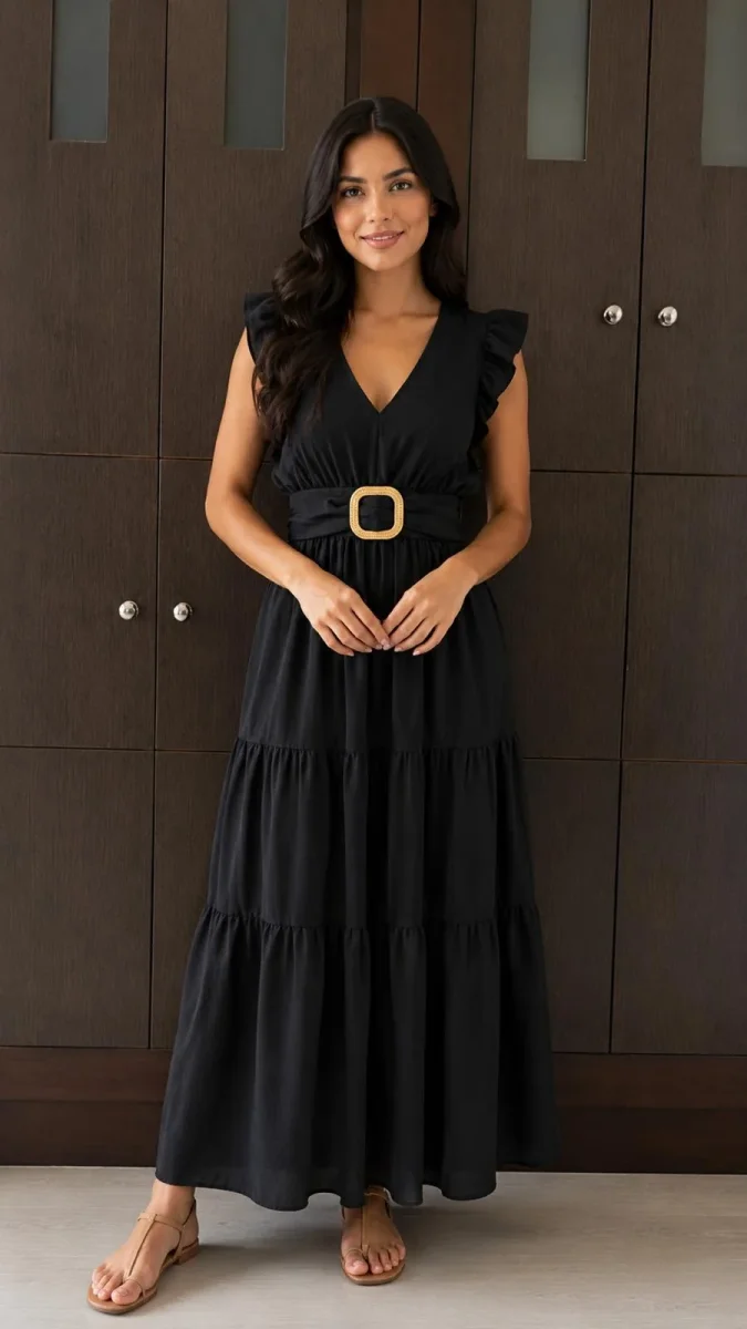 Vestido Volante C/ Cinturón - Imagen 4