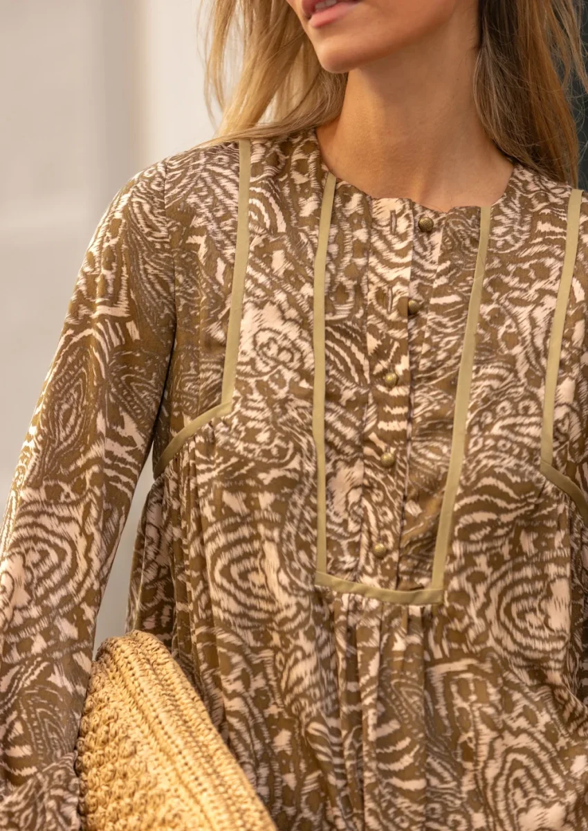 Vestido Cindy kaki - Imagen 4