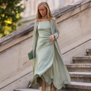 Vestido Chantilly salvia