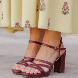 Sandalias Pippa burdeos