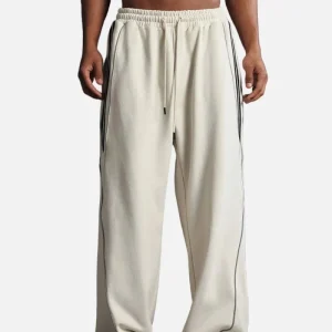 Reflective Stripe Straight Leg Sweatpants