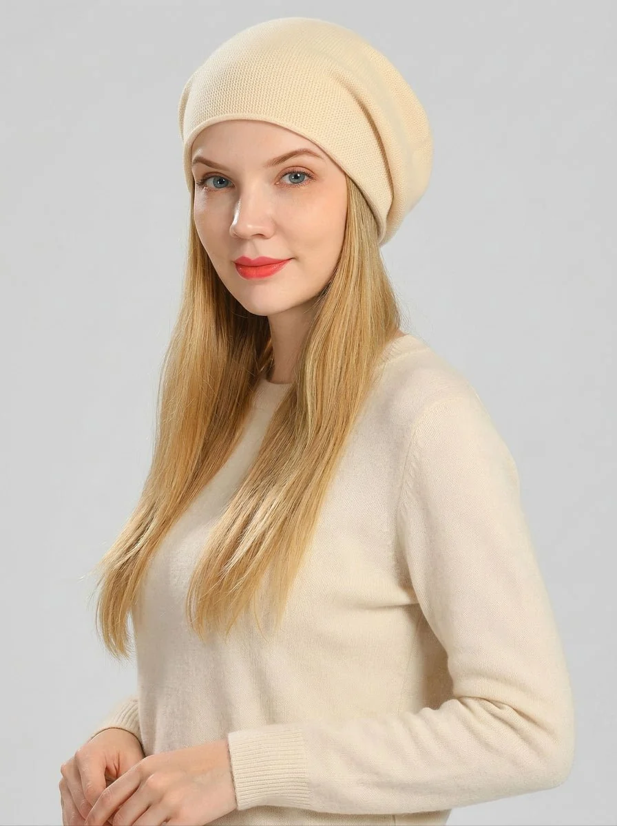 Women Slouchy Knitted Beanie Hat - Imagen 5