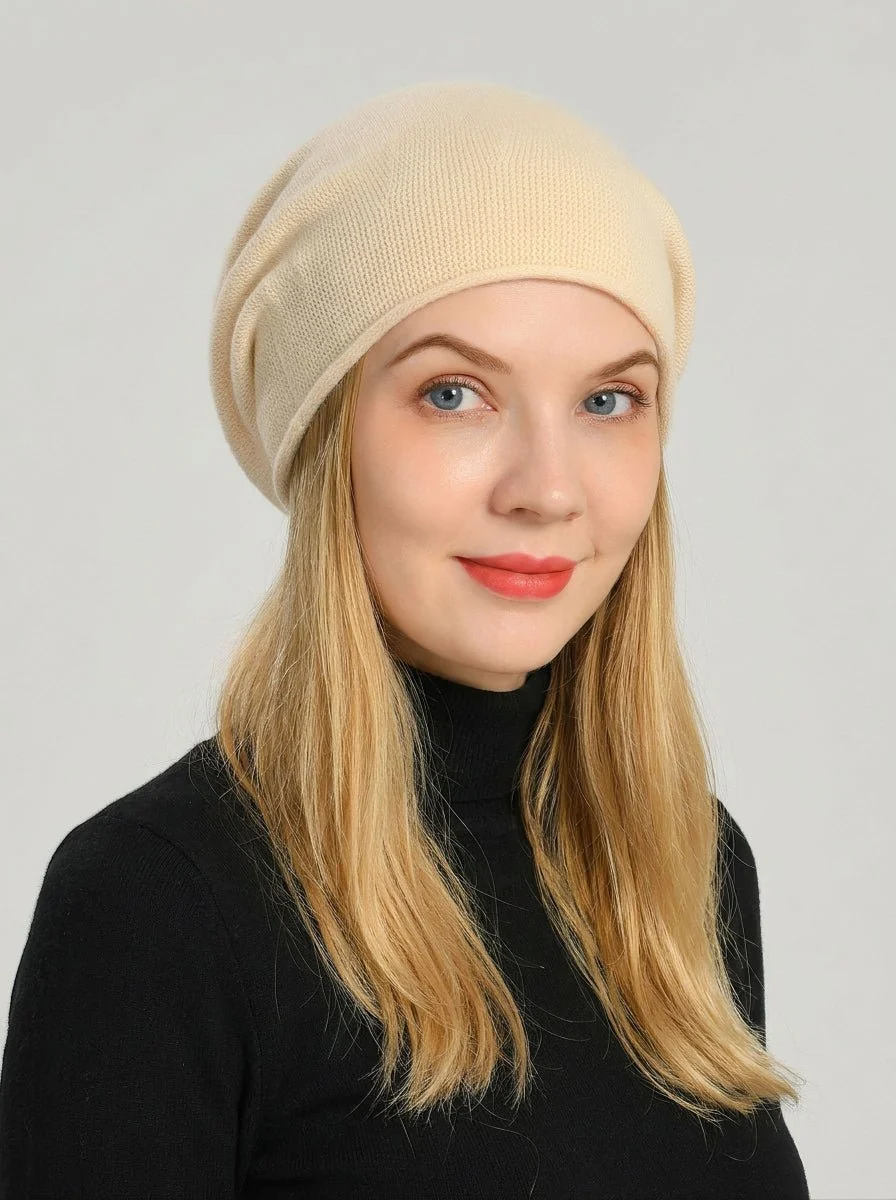 Women Slouchy Knitted Beanie Hat - Imagen 3