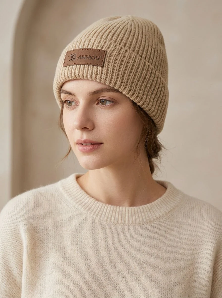Women Korean Ear Flap Knit Beanie Hat - Imagen 2