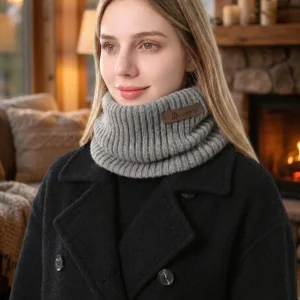 Women Rib Knit Neck Gaiter