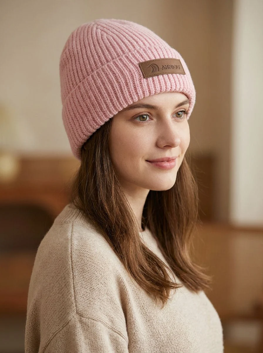 Women Korean Ear Flap Knit Beanie Hat - Imagen 3