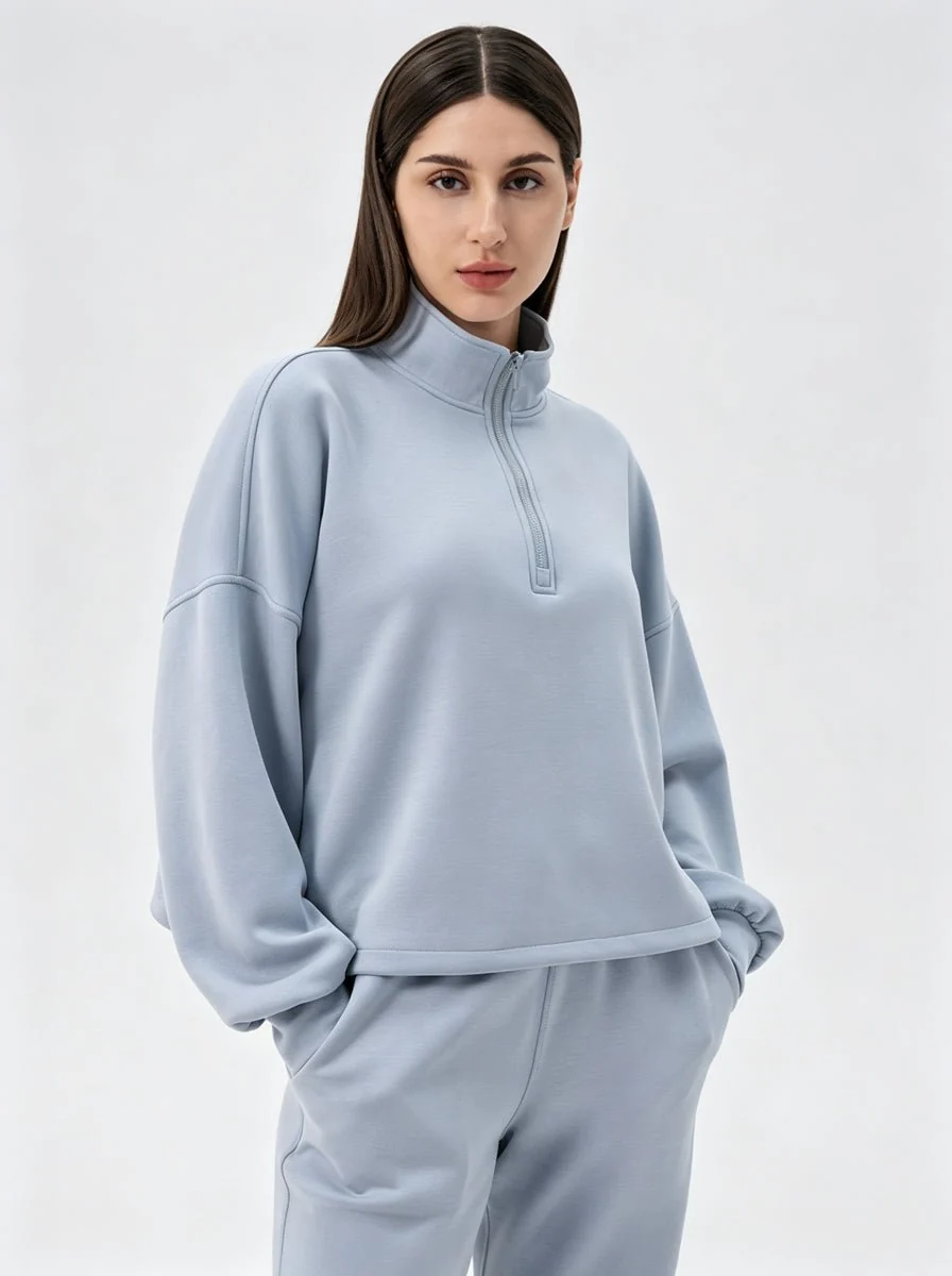 Casual Quarter Zip Pullover - Imagen 6