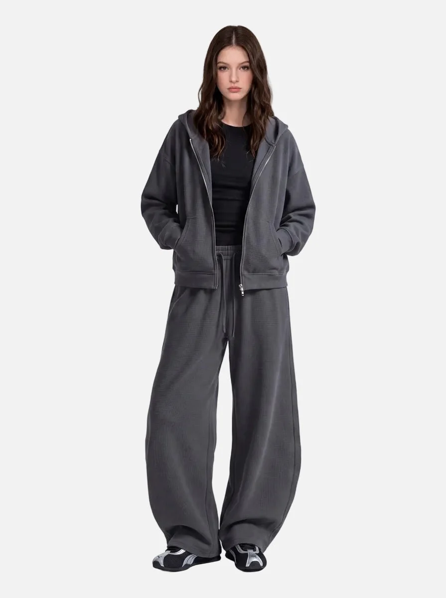 Waffle Zip-Up Hoodie - Imagen 3