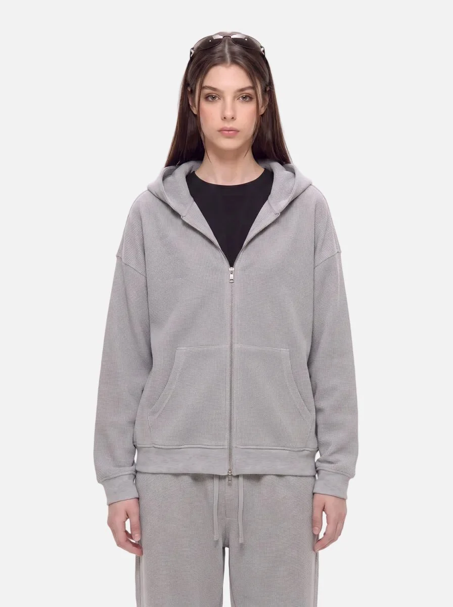 Waffle Zip-Up Hoodie - Imagen 9